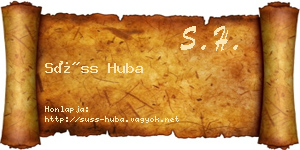Süss Huba névjegykártya